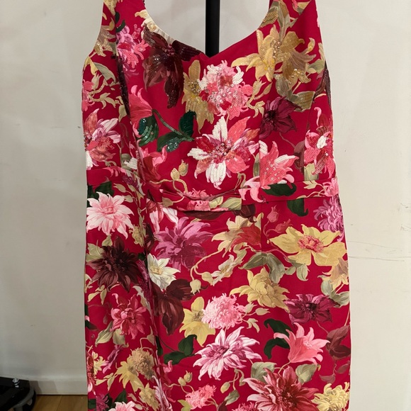 NWT | Sachin & Babi Lana Gown Deep Pink Dahlia Size 12 - Picture 6 of 8